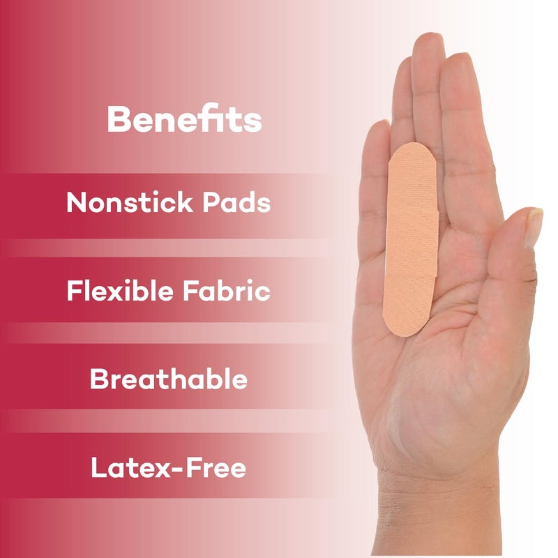 Dealmed Sterile Flexible Fabric Adhesive Bandages â€“ 1x3 Inch â€“ 100/Box - 24 Boxes - Breathable First Aid Strip Pack - Soft Stretch Wound Patch for Medical, Emergency Kits & Clinic - Image 4